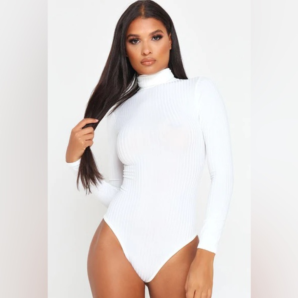 White Turtleneck Bodysuit
